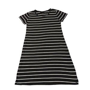 Black and White Striped Maternity Dress